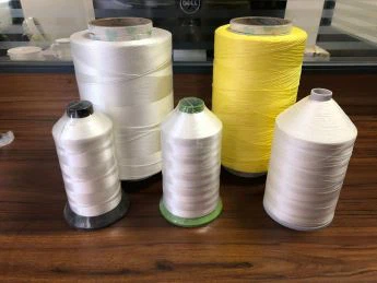Fio de poliéster 100% fiado branco cru 42/2 costura