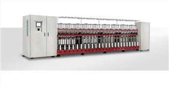 Máquina giratória de anéis para fios de costura de poliéster